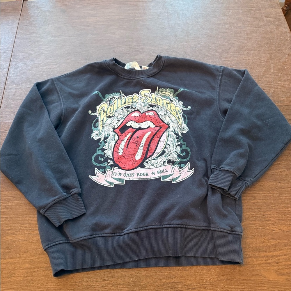 Rolling Stones Black Graphic Sweater